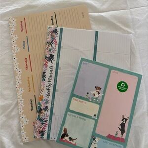 Amazon Floral & Pastel Weekly Planner Pads - Pink, Green, Beige, White